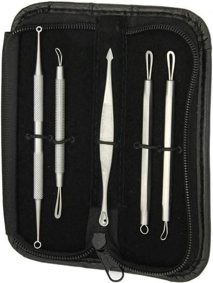 Mee-eters & Acne Verwijderen Set - RVS Blackhead Killer Comedonenlepel