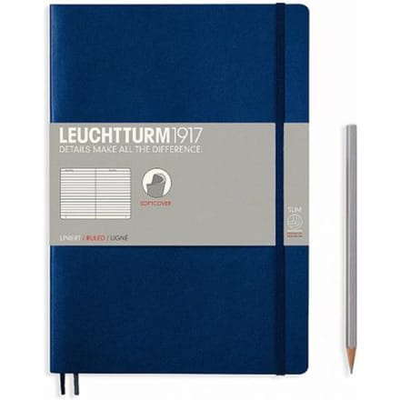 Leuchtturm1917 Notitieboek Composition B5 - Softcover - Gelinieerd - Navy Blue
