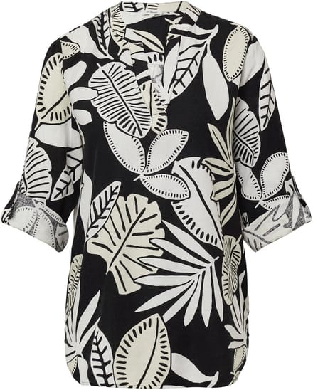 Blouse tuniek in gemengde linnen met 3/4 mouwen vrouw s.Oliver