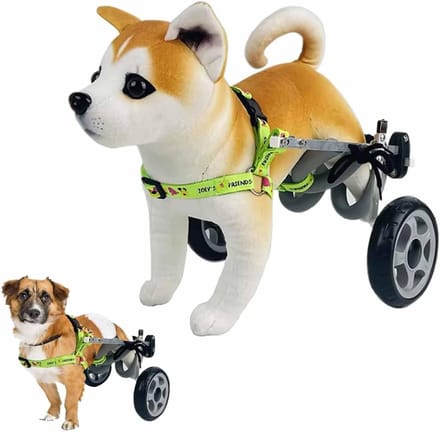 Honden Rolstoel - Hulpmiddel Achterpoten - Ondersteuning Lopen - Lichtgewicht Aluminium Frame - Verstelbare Maat M