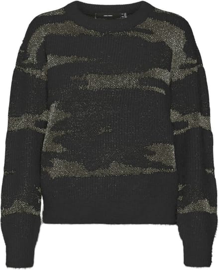 Vero Moda Vmsadie Ls O-neck Pullover Black Lurex | Zwart | Maat: XS