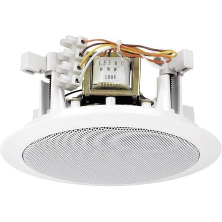 Monacor EDL-24 PA-inbouwluidspreker 6 W 100 V Wit 1 stuk(s)