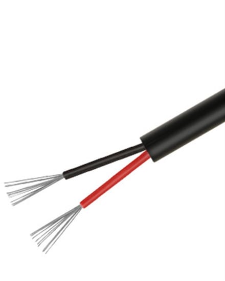 Zwarte UL2464 26AWG 2-aderige multikabel - 1 meter, flexibele PVC-geïsoleerde kabel