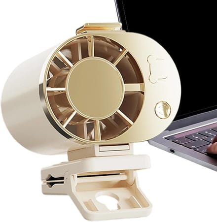 VHV - Tailleventilator - draagbare tailleventilator - USB oplaadbaar, met klem - voor buitenwerk, wandelen, tuinieren