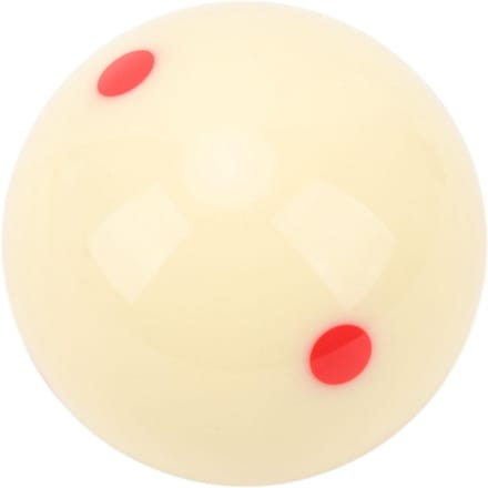 Bille de billard blanche 57 mm 6 points rouges Anti-rayures Résistante aux chocs Bille de billard pour table de billard beige