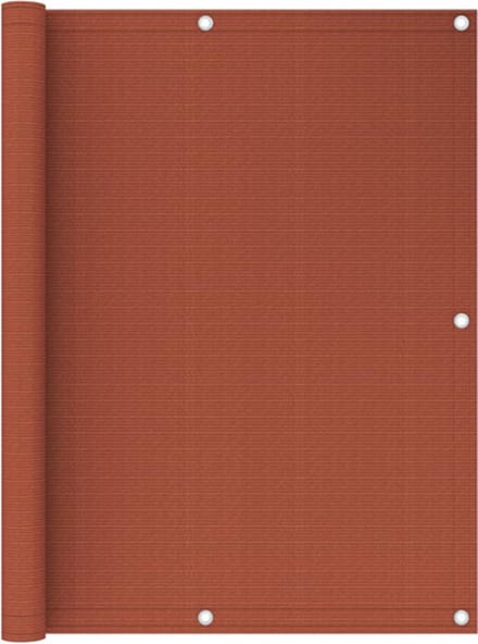 vidaXL - Balkonscherm - 120x500 - cm - HDPE - terracotta
