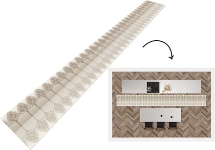 Keukenloper - Keukenmat - Design - Bomen - Bos - 400x50 cm - Keuken vloerkleed