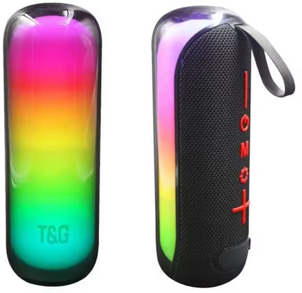 T&G Draadloze Bluetooth Speaker met RGB LED – Draagbare Mini Speaker 10W – Zwart