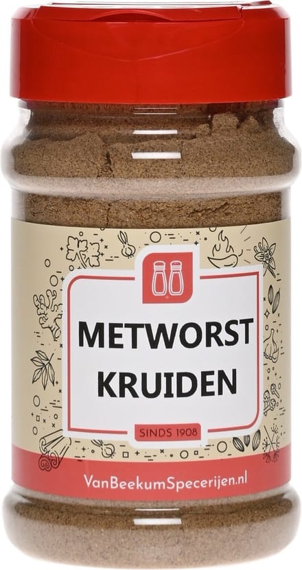 Van Beekum Specerijen - Metworst Kruiden - Strooibus 150 Gram