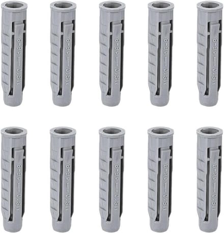 Muurpluggen - Expansiebuizen - Bevestigen in Muur - Hoge Uitzettingscoëfficiënt - 50 stuks 10mm - Grijs