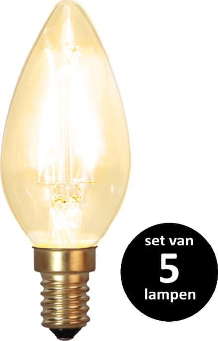Soft Glow Kaarslamp - E14 - 1.5W - set van 5
