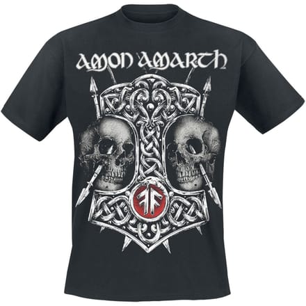 Amon Amarth T-shirt - Hammer & Skulls - S tot 4XL - voor Mannen - zwart