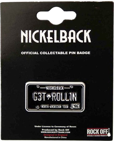 Nickelback - License Plate Pin - Zwart
