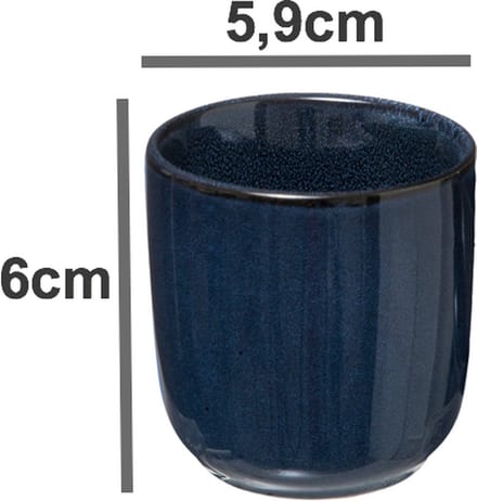 Koffiekop - 100ML - Blauw - Espresso kop - Aardewerk