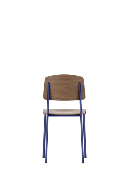 Vitra Standard - Stoel - Prouvé Bleu Marcoule - Walnoot - zwart gepigmenteerd