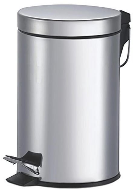Ronde Stalen Prullenbak met Pedaal - 3 Liter