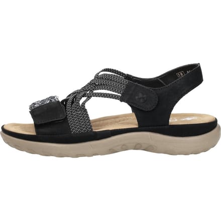 Rieker Sandalen Plat Sandalen Plat - zwart - Maat 43