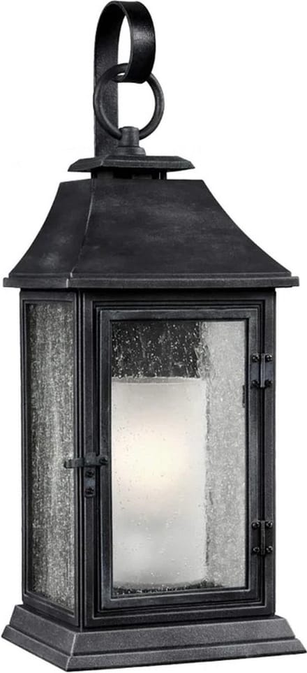 Feiss LED Wand Buitenlamp Shepherd | 1X E27 Max 60W | IP44 | Dimbaar | Dark Weathered Zinc