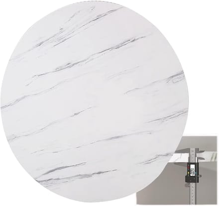 Houten Eettafel - Tafelblad Vervanging - Keuken en Kantoor - Stijlvol Design - 100 cm Diameter - Witte Nerf