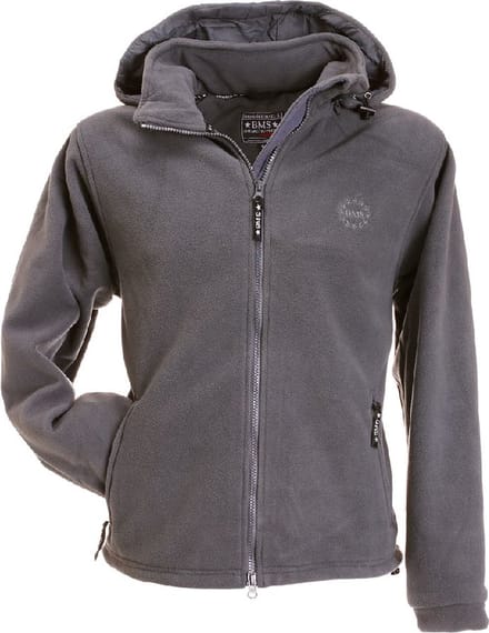 BMS Fleece Windsmoother-jassen met capuchon Grijs
