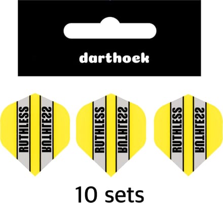 Darthoek| Flights | Ruthless | Geel | 10 Sets | (30 stuks) |