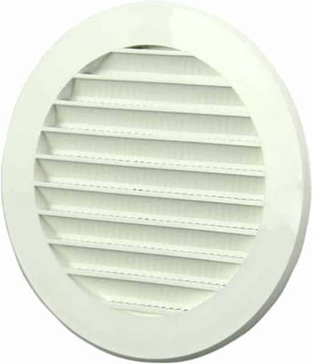 Schoepenrooster diameter: 125mm wit - VR125
