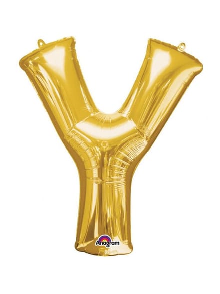 AMSCAN - Goudkleurige grote aluminium letter ballon - Goud