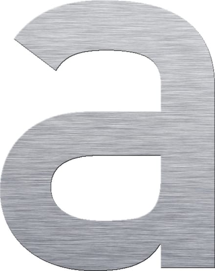 Huisnummer 11 cm - Letter a - RVS mat geborsteld
