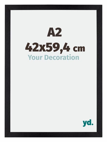Your Decoration - Fotolijst A2 42x59,4 cm - MDF - Zwart Mat - Mura
