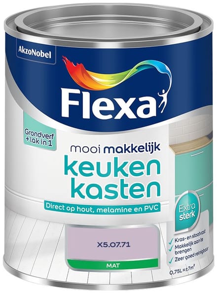 Flexa - Mooi Makkelijk Keukenkasten Mat - X5.07.71 - Mengverf - 750 Ml