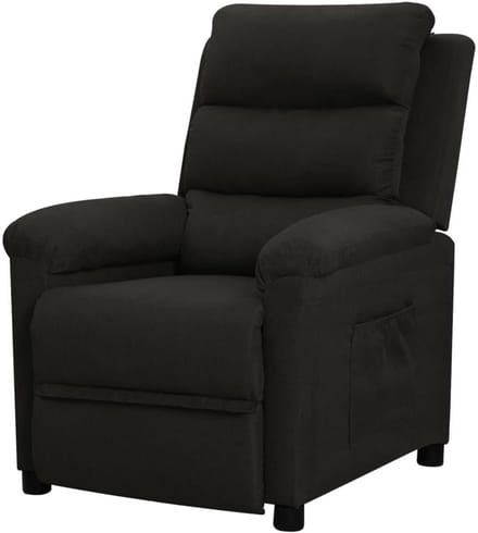 Relaxstoel - Zitmeubel - Ontspannen - Handmatige ligfunctie - 74 x 143 cm - Zwart