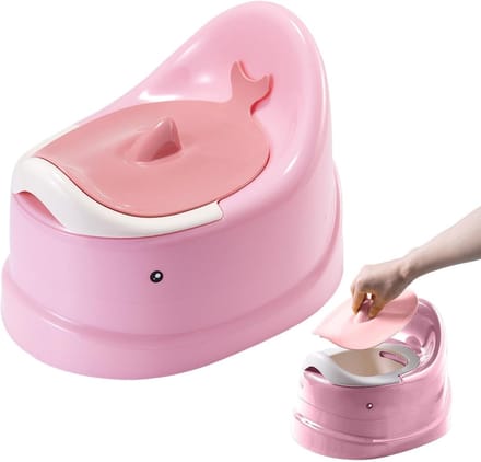 Potty Training Toilet - Kinder Potje - Zindelijkheidstraining Thuis - Ergonomisch Ontwerp - 32 x 24.5 cm - Roze