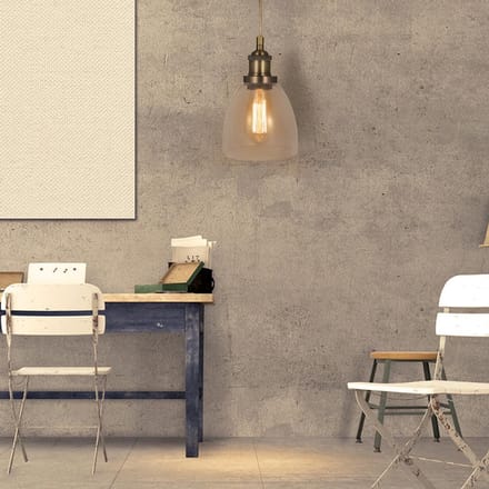 Tomshine Glazen Hanglamp Lamp Retro Vintage Lampvoet Fitting Eenvoudig Compact Design voor Restau E27 beige