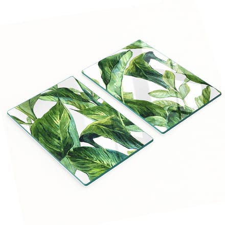 Multifunctionele decoratieve keukenplanken van gehard glas in de vorm van bladeren, 2x40x52 cm