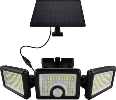 SALEM - LED SoLAR Tuinverlichting - Wandlamp met Sensor - Zonne-energie - Bewegingssensor - 5W - ZWART