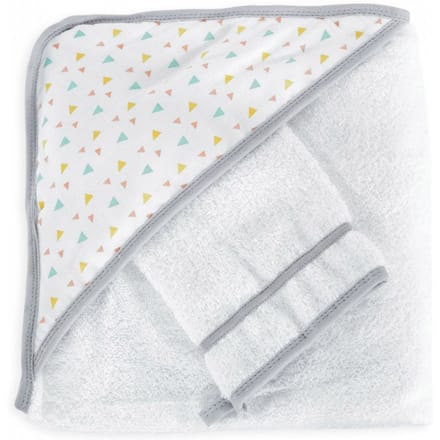 Trois Kilos Sept Badcape & Washandje Triangles 100 cm x 100 cm