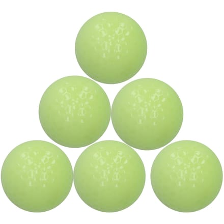 Set de 6 balles de golf lumineuses double couche fluorescentes de nuit pour l'entraînement au golf beige