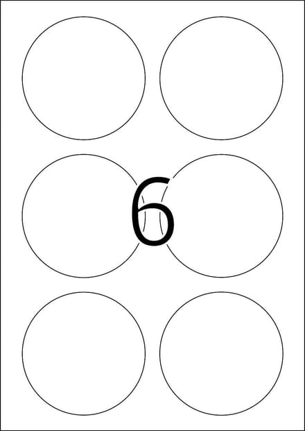 HERMA 5068 ETIKETTEN MOVABLES A4 Ø85 ROND