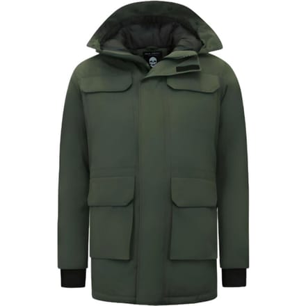 Winter Jas Heren - Parka Heren Winterjas - 7169 - Groene Jas