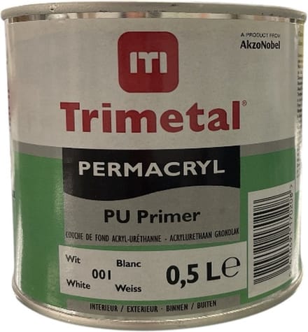Trimetal Permacryl Pu Primer - Wit - 0.5L