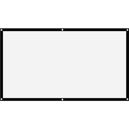 16:Écran de projection de rideau de projecteur en polyester blanc doux et portable, 9 pouces, épais et infroissable 84 Inch