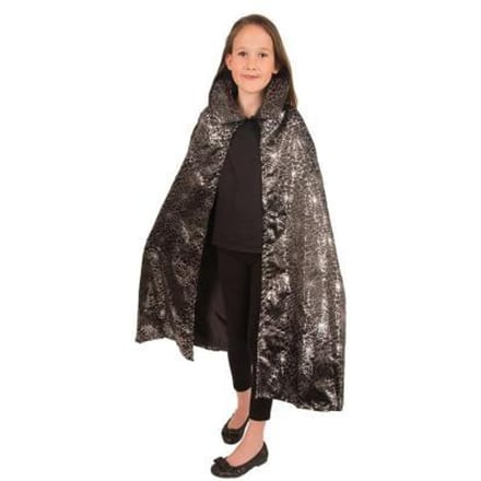 Faram – Verkleedkleding – Cape – Spinnenweb – Zwart – Kind - 128