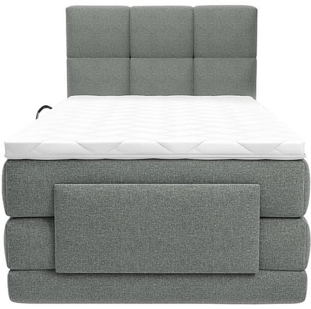 Vente-unique Boxspringbed stof lichtgrijs 100 x 200 cm