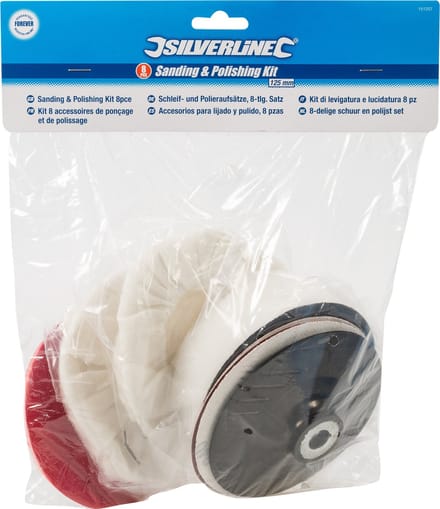 Silverline 8-delige schuur en polijst set