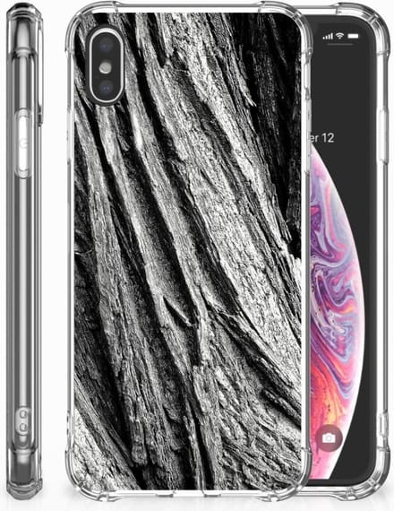 Stevig Telefoonhoesje Apple iPhone Xs Max Boomschors Grijs