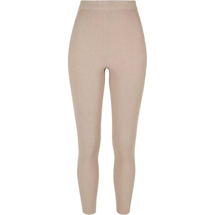 Urban Classics - Rib Knit Legging - M - Beige