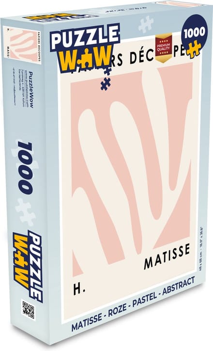 Puzzel Matisse - Roze - Pastel - Abstract - Legpuzzel - Puzzel 1000 stukjes volwassenen