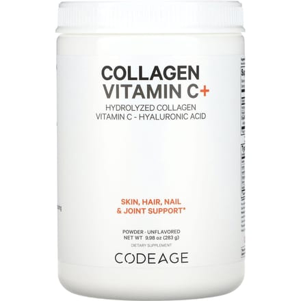 Codeage, Collageen Vitamine C + Poeder, Ongezoet, 283g (9,98 oz)
