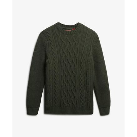 Superdry - Jacob Kabelgebreide Trui - Heren - Sweaters