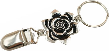Fako Bijoux® - Tashanger - Hoed Clip - Accessoire Clip - Roos - Zilverkleurig